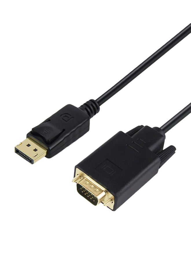 Display Port To VGA HD Cable Black